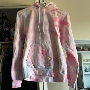 Homemade Tie-Dye Hoodie Sweatshirt